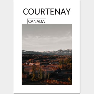 Courtenay British Columbia Canada Nature Landscape Rocky Mountains Souvenir Present Gift for Canadian T-shirt Apparel Mug Notebook Tote Pillow Sticker Magnet Posters and Art